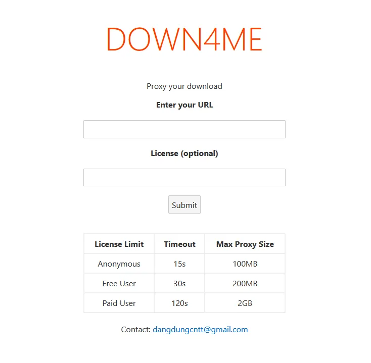 Giao diện Down4me